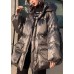 Fine silver gray down coat winter plus size womens parka hooded zippered Fine winter outwear