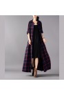 boutique red Plaid coat plus size clothing stand collar Coats boutique pockets Coats