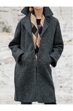 women's loose single breasted woolen coat HF1302-02-04