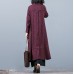 Elegant purple Jacquard maxi coat trendy plus size baggy large hem asymmetrical design trench coat fine patchwork Coat