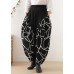 Autumn new cotton linen trousers women's national style literary loose loose casual pants