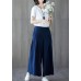 New Linen Casual Wide Leg Pants Plus Size Chinese Button Pants