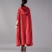 women red Winter coat plus size clothing hooded fashion Coats Elegant baggy Coats