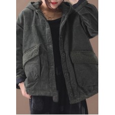 fine plussize snow jackets hooded outwear green short women coats