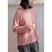 For Work pink knitted top hooded baggy trendy plus size knitwear