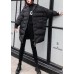 New plus size clothing snow jackets big pockets coats black hooded zippered winter outwear