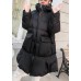 women black Parkas for women oversized snow jackets big pockets hooded winter coats